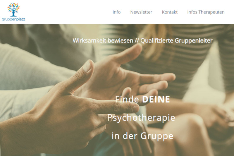 Gruppenplätze für Psychotherapie finden auf Gruppenplatz.de